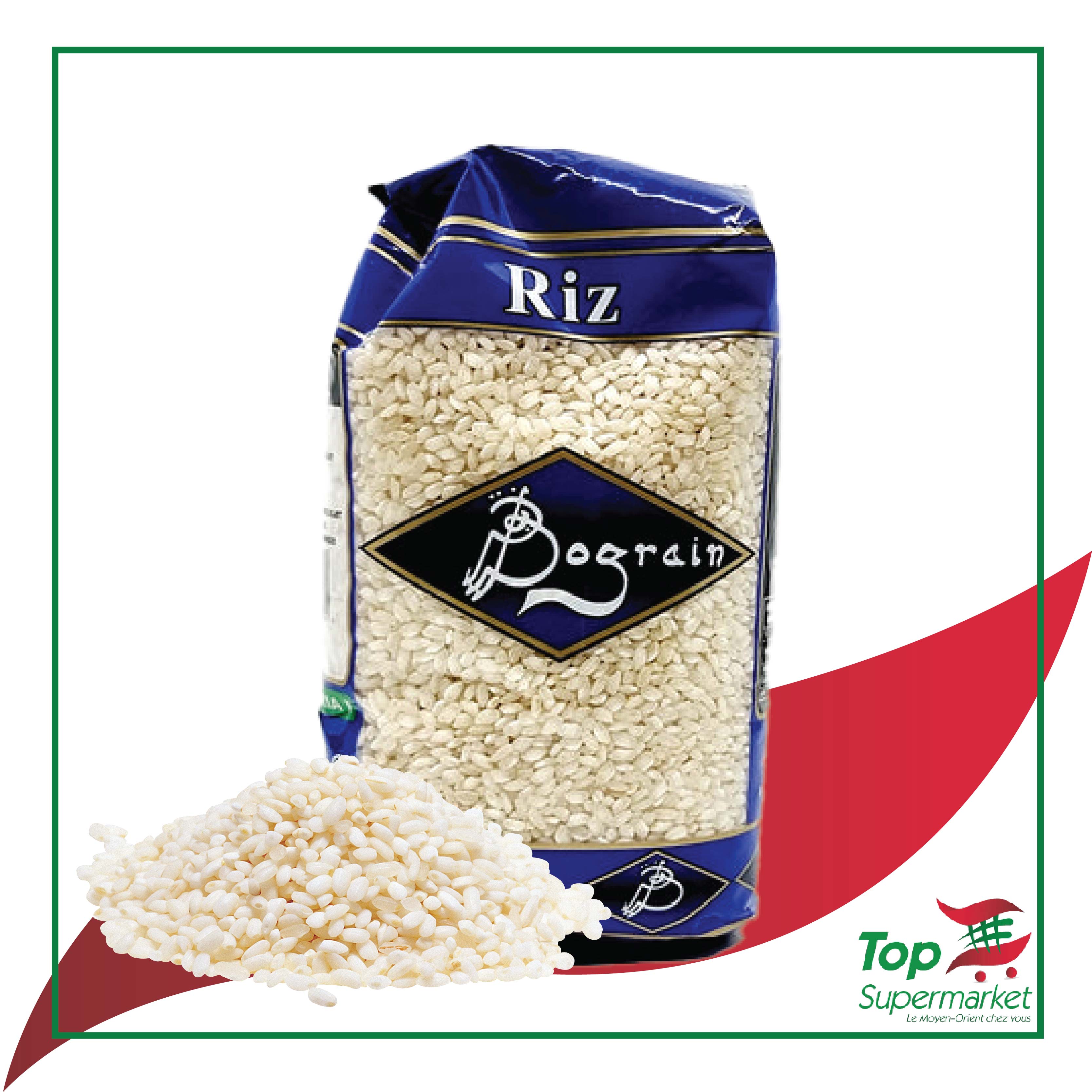 Bograin Riz Blanc Rond 1KG